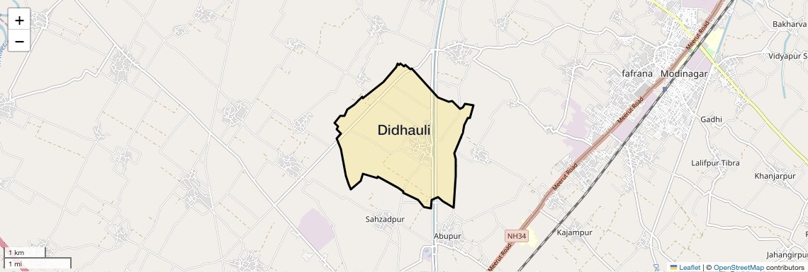 Location Map of Didhauli, Ghaziabad