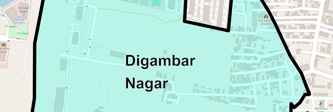 Location Map of Digambar Nagar, Pune