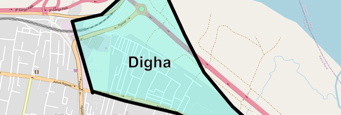 Location Map of Digha, Patna