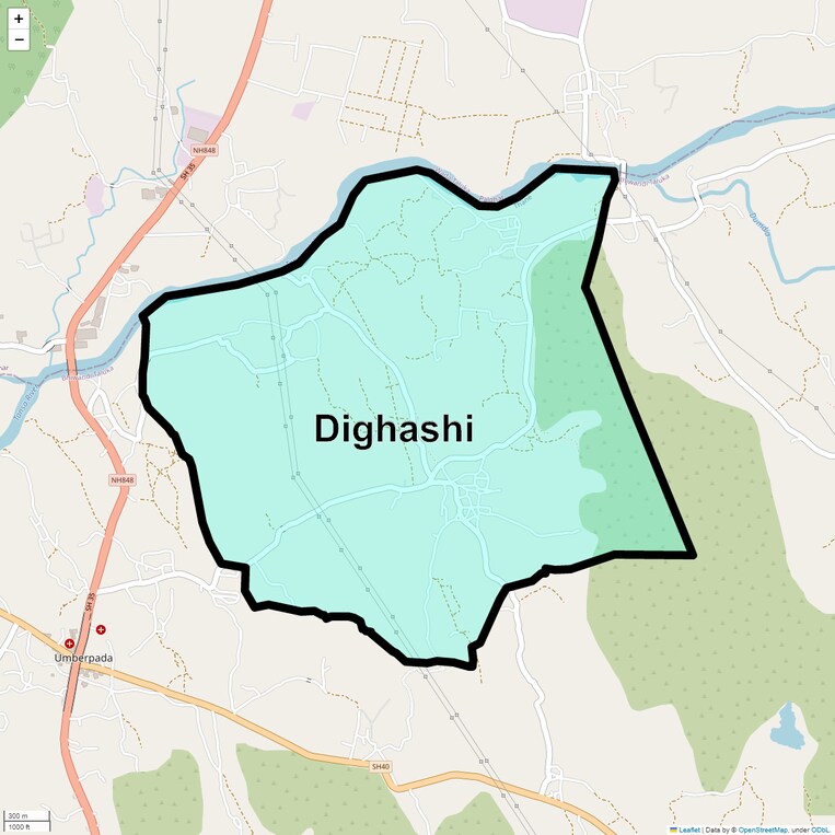 Location Map of Dighashi