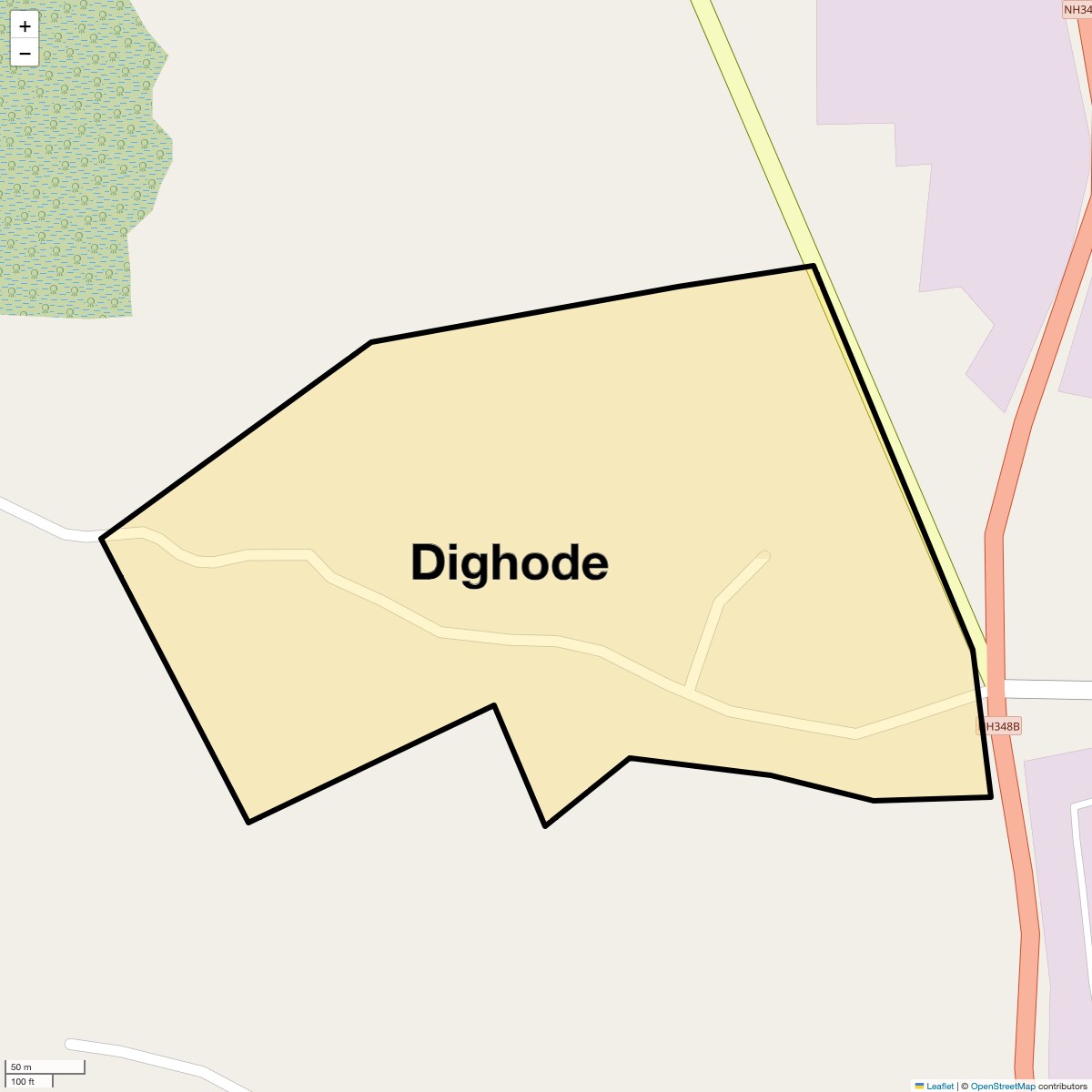 Location Map of Dighode, Navi Mumbai