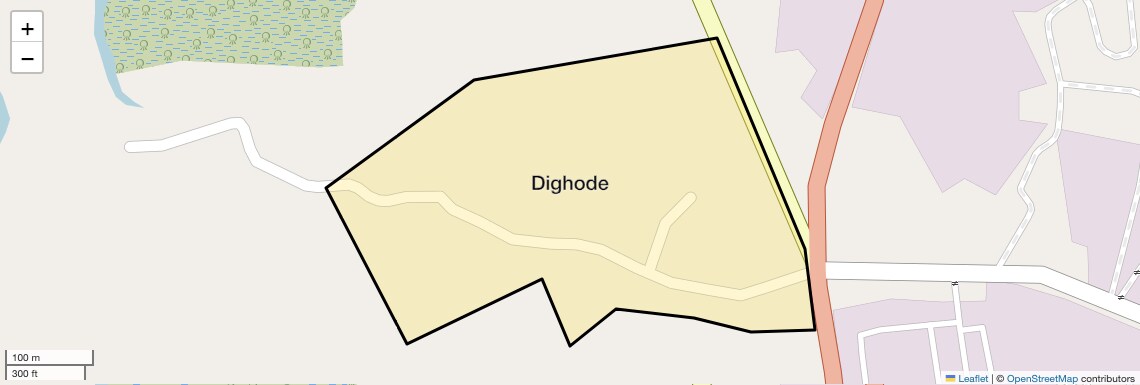 Location Map of Dighode, Navi Mumbai