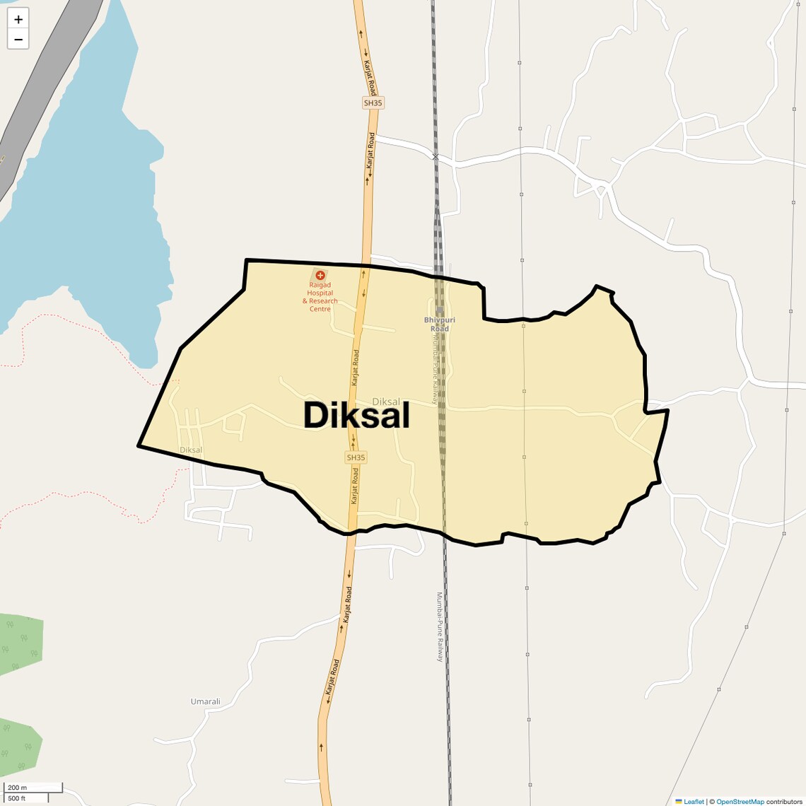 Location Map of Diksal, Navi Mumbai