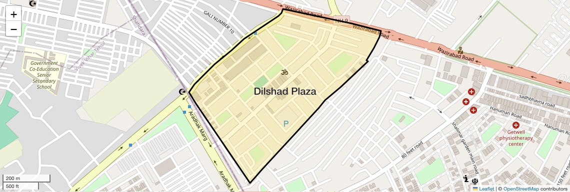 Location Map of Dilshad Plaza, Ghaziabad