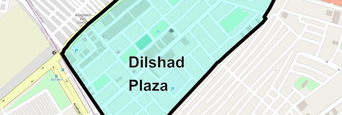 Location Map of Dilshad Plaza, Ghaziabad