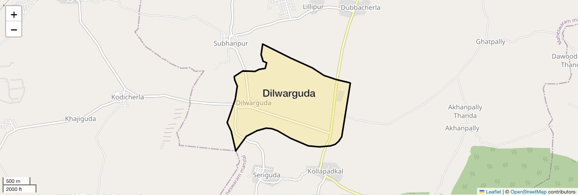 Location Map of Dilwarguda, Hyderabad