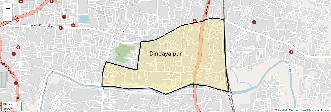 Location Map of Dindayalpur, Varanasi