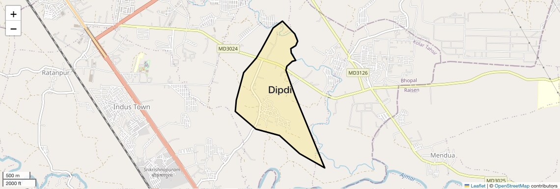 Location Map of Dipdi, Bhopal