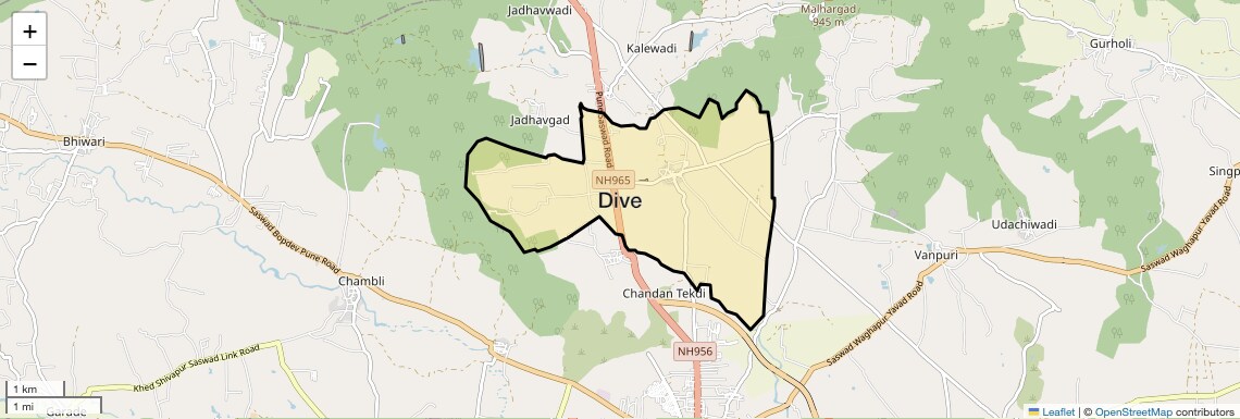 Location Map of Dive, Pune