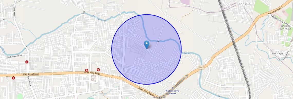 Location Map of Dixit Nagar, Nagpur