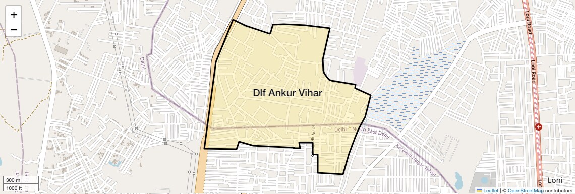 Location Map of Dlf Ankur Vihar,Ghaziabad