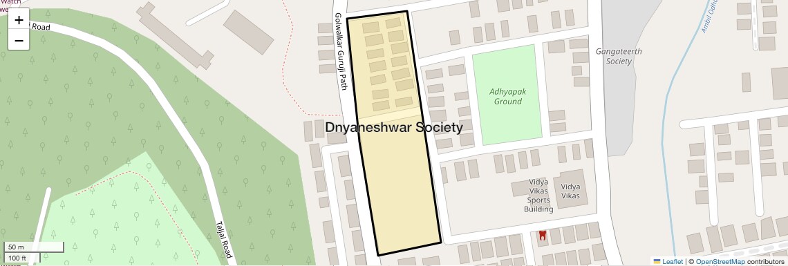 Location Map of Dnyaneshwar Society, Pune