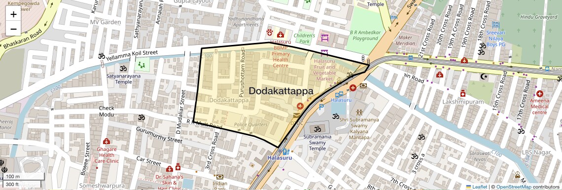 Location Map of Dodakattappa, Bangalore