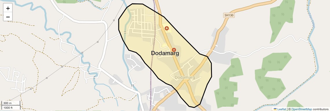 Location Map of Dodamarg, Goa