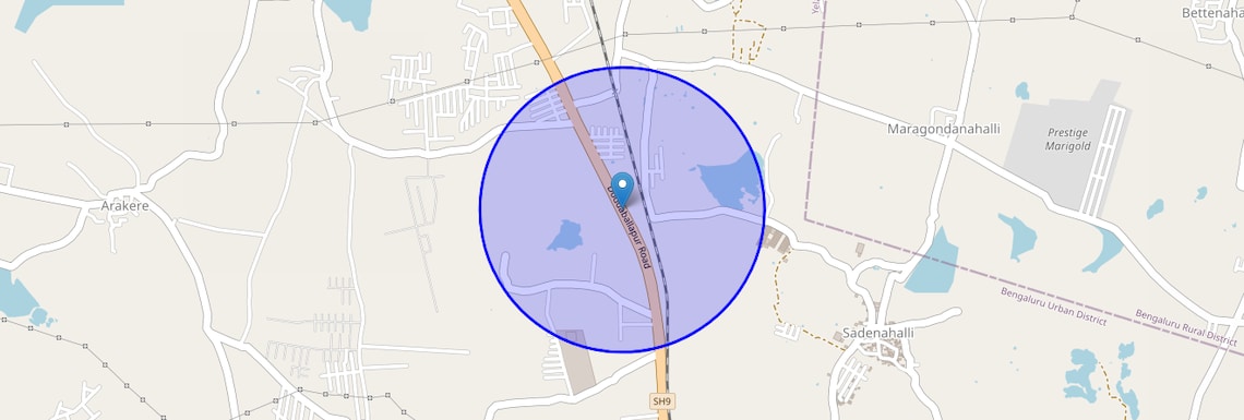 Location Map of Doddaballapur Road, Bangalore