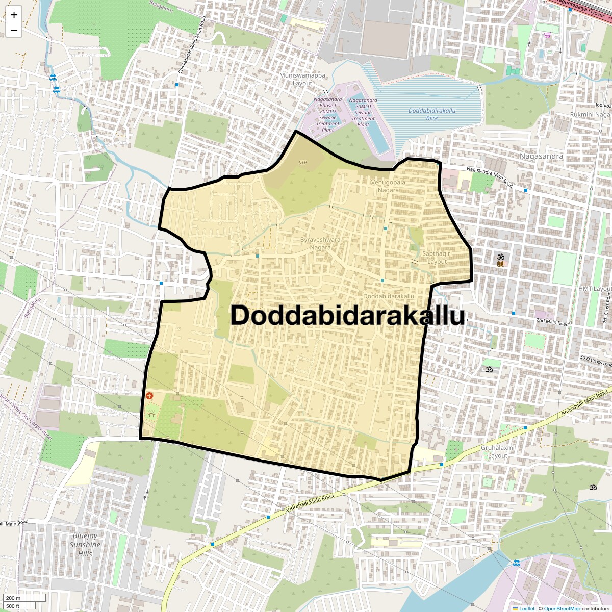 Doddabidarakallu Map