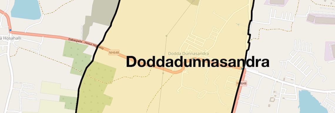 Location Map of Doddadunnasandra, Bangalore