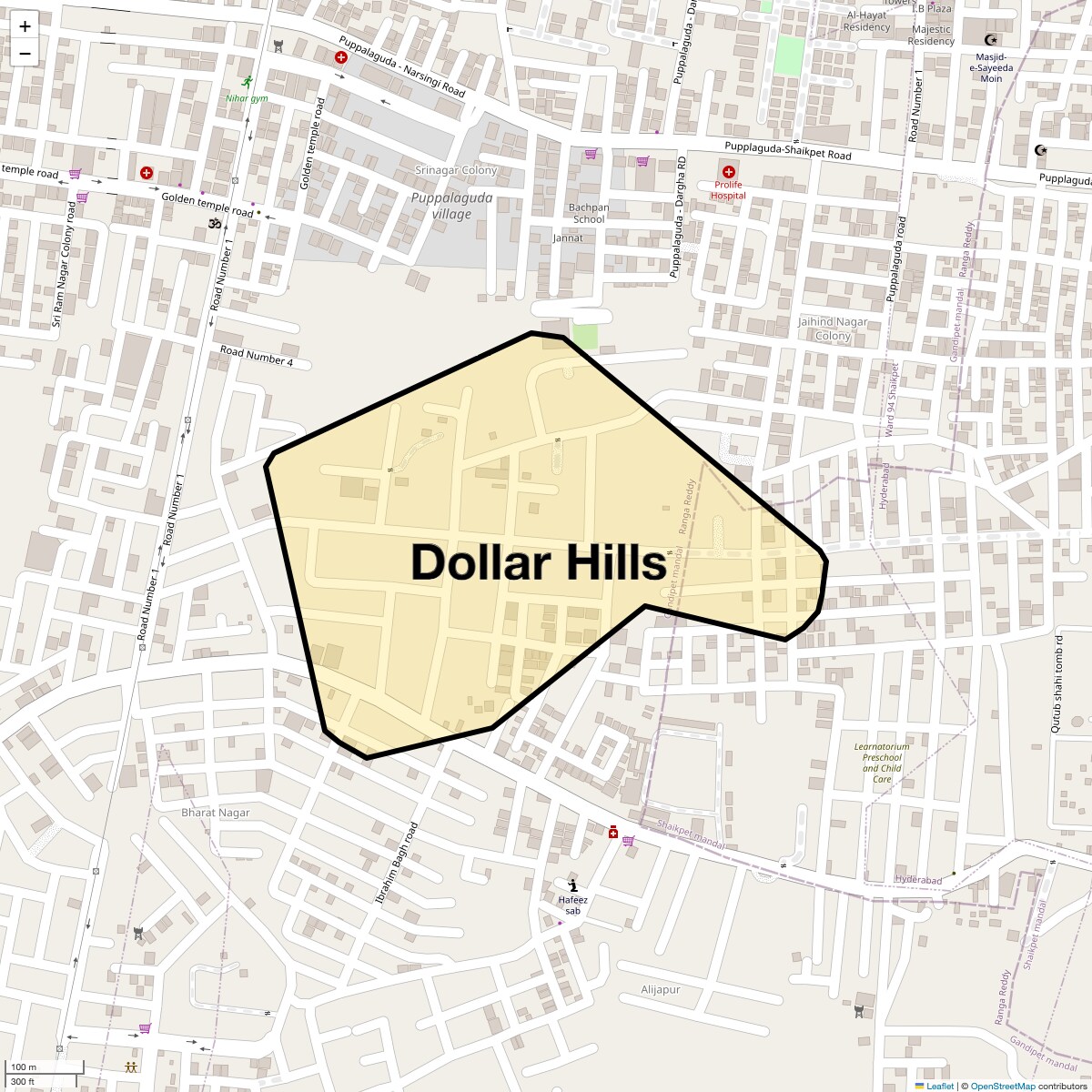 Check Time Travel of Dollar Hills, Hyderabad
