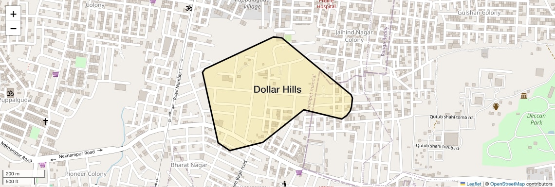Dollar Hills Map