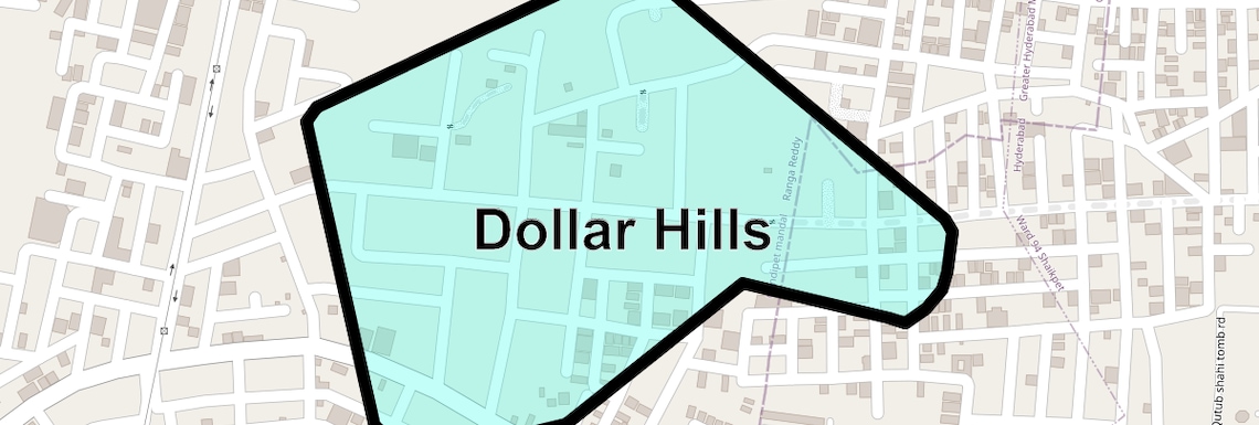 Location Map of Dollar Hills, Hyderabad
