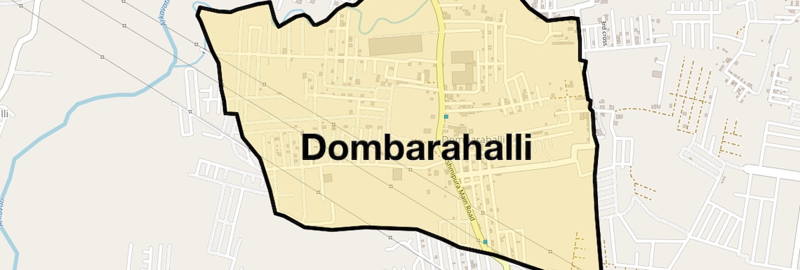 Location Map of Dombarahalli, Bangalore
