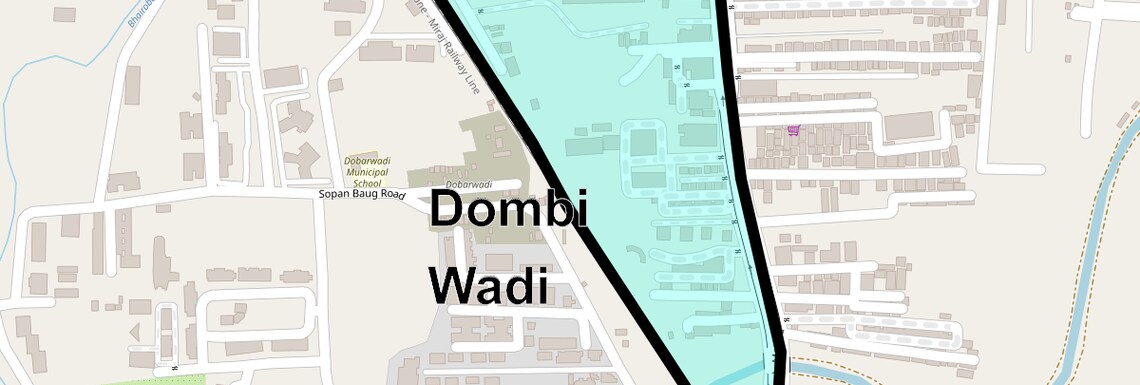 Location Map of Dombi Wadi, Pune
