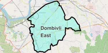 Location Map of Dombivli East, Thane