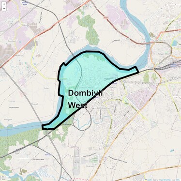 Location Map of Dombivli West, Thane