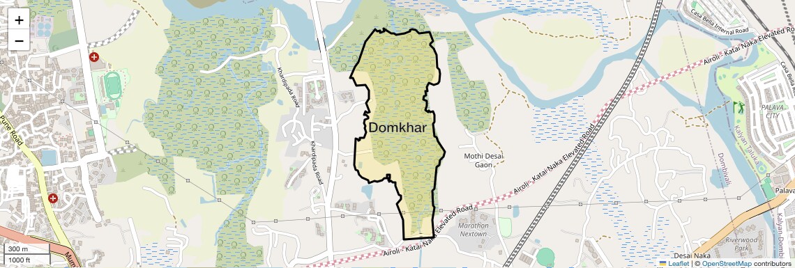 Location Map of Domkhar, Thane