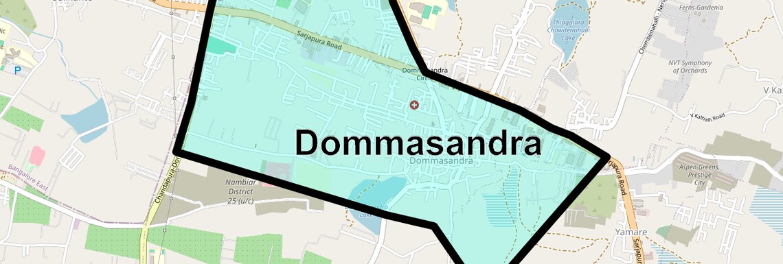 Location Map of Dommasandra, Bangalore