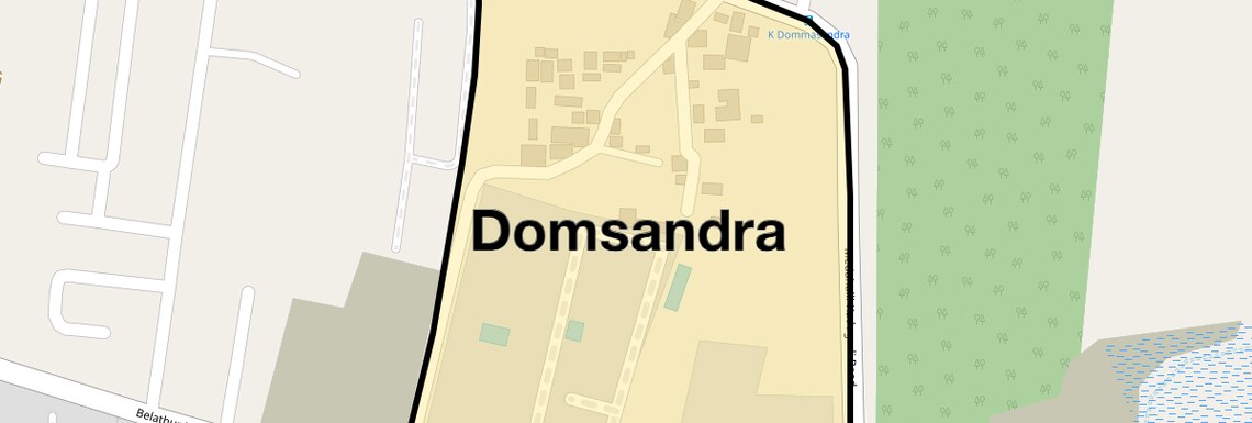 Location Map of Domsandra, Bangalore