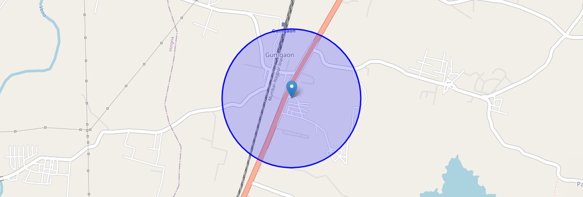 Location Map of Dongargaon, Nagpur