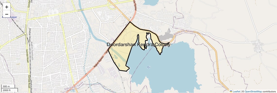 Location Map of Doordarshan Kendra Colony, Rajkot