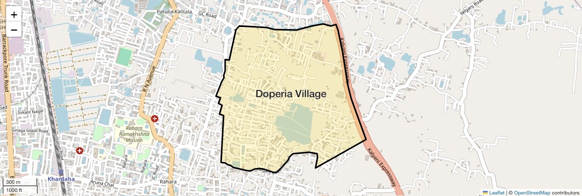 Location Map of Doperia Village, Kolkata