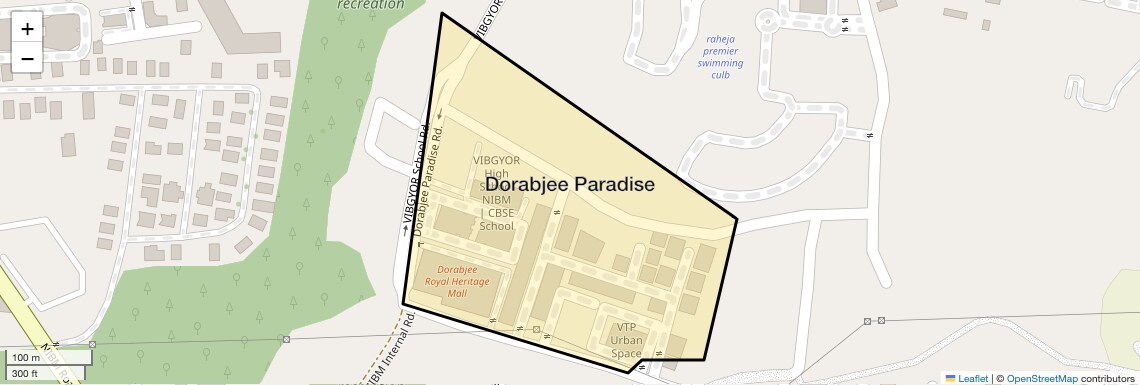 Location Map of Dorabjee Paradise, Pune