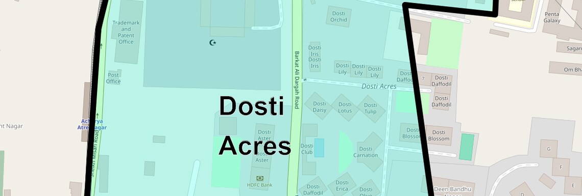 Location Map of Dosti Acres, Mumbai