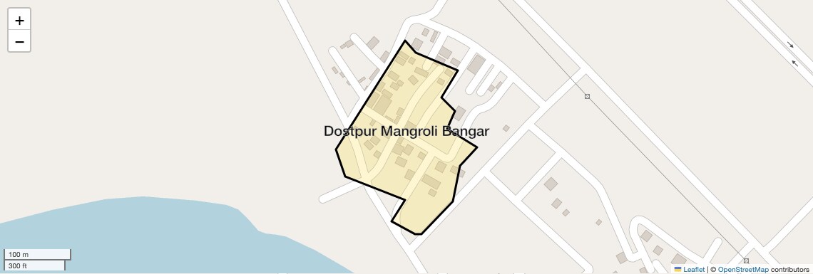 Location Map of Dostpur Mangroli Bangar, Noida