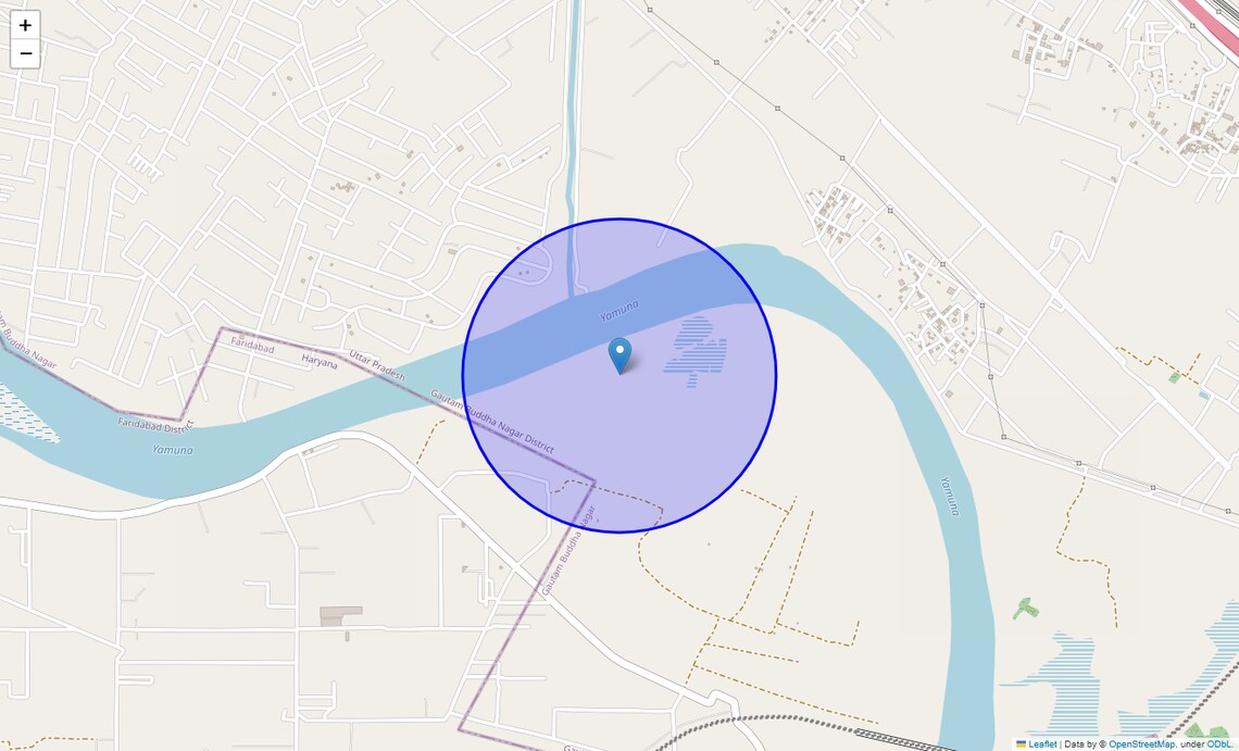 Location Map of Dostpur Mangroli Khadar, Noida