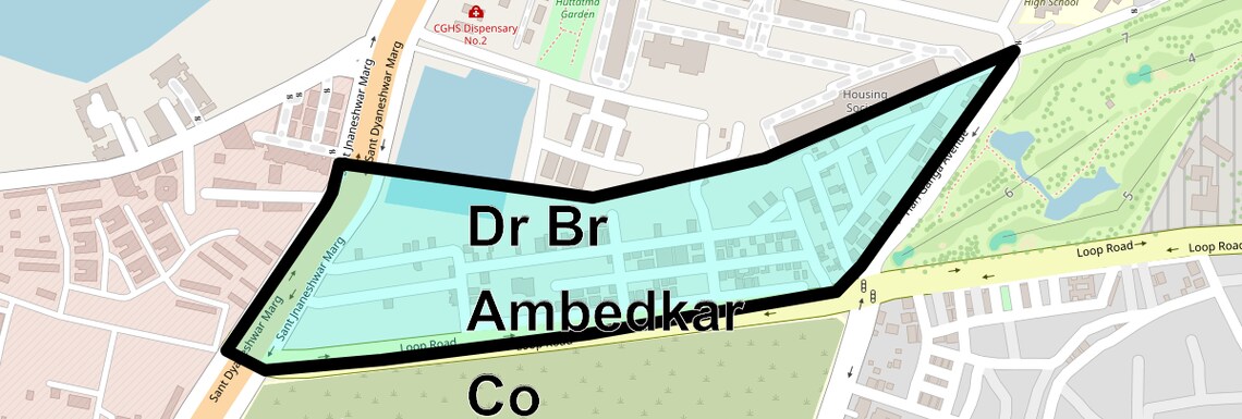 Location Map of Dr Br Ambedkar Co Operative Society, Pune