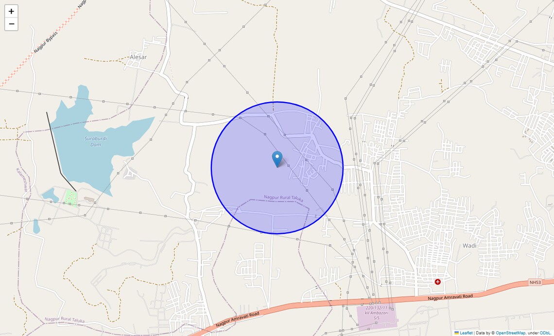 Location Map of Drugdhamna, Nagpur