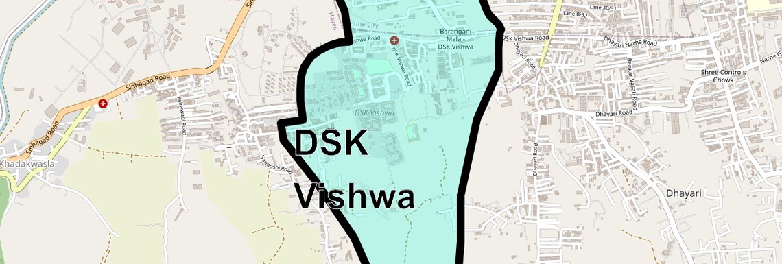 Location Map of Dsk Vishwa, Pune