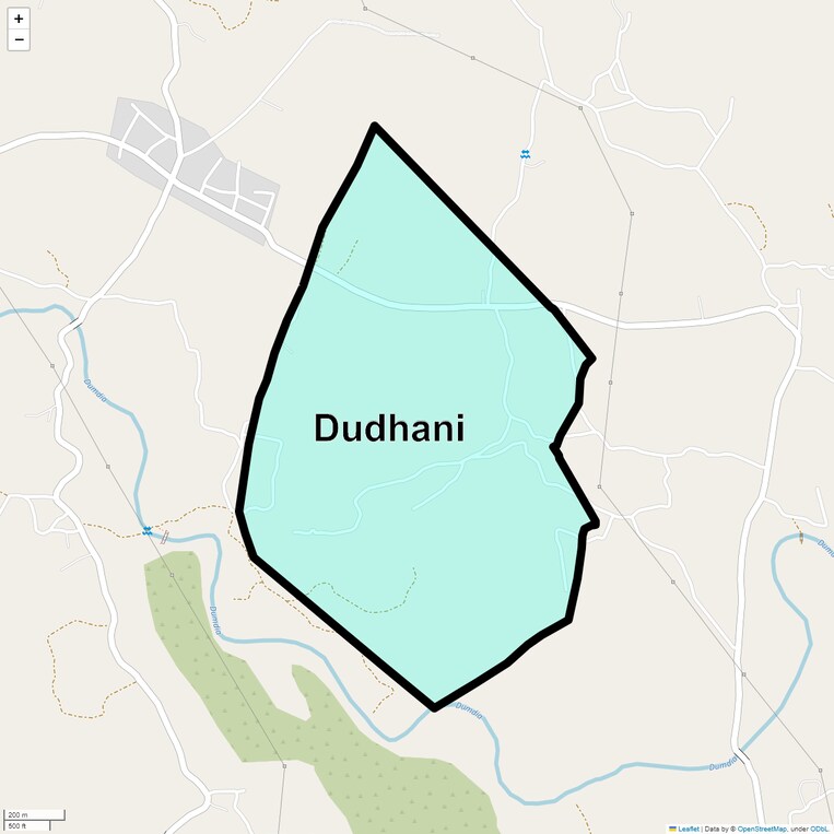 Location Map of Dudhani