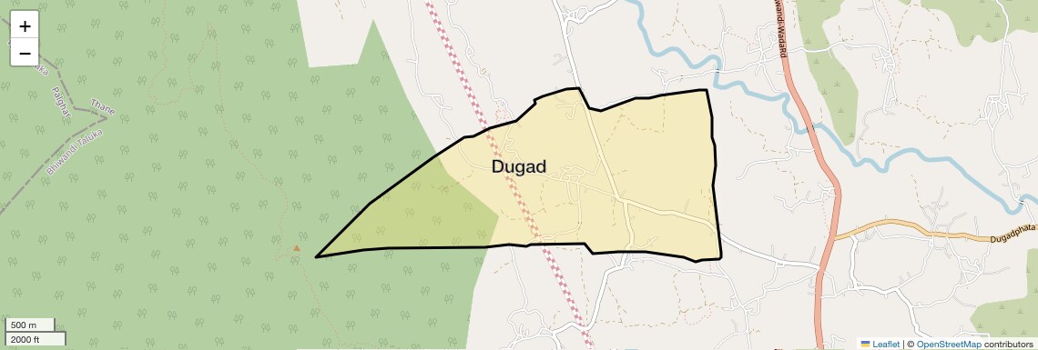 Location Map of Dugad, Thane