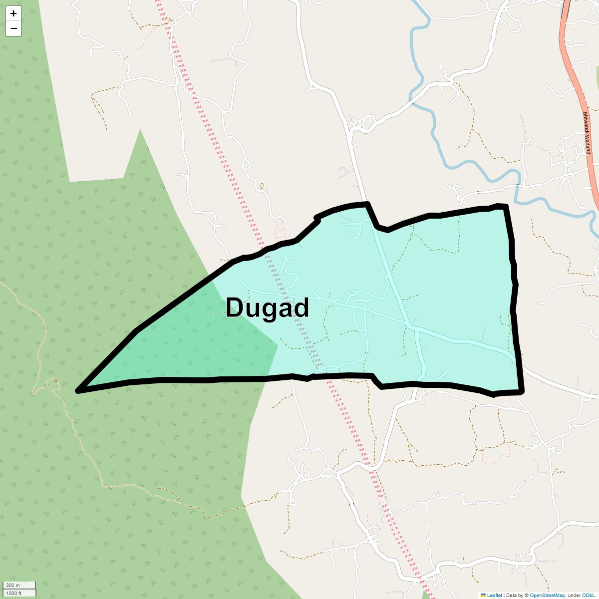 Location Map of Dugad, Thane