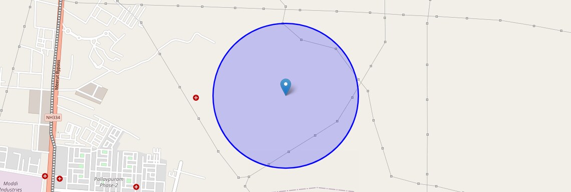 Location Map of Dulehra Chauhan, Meerut