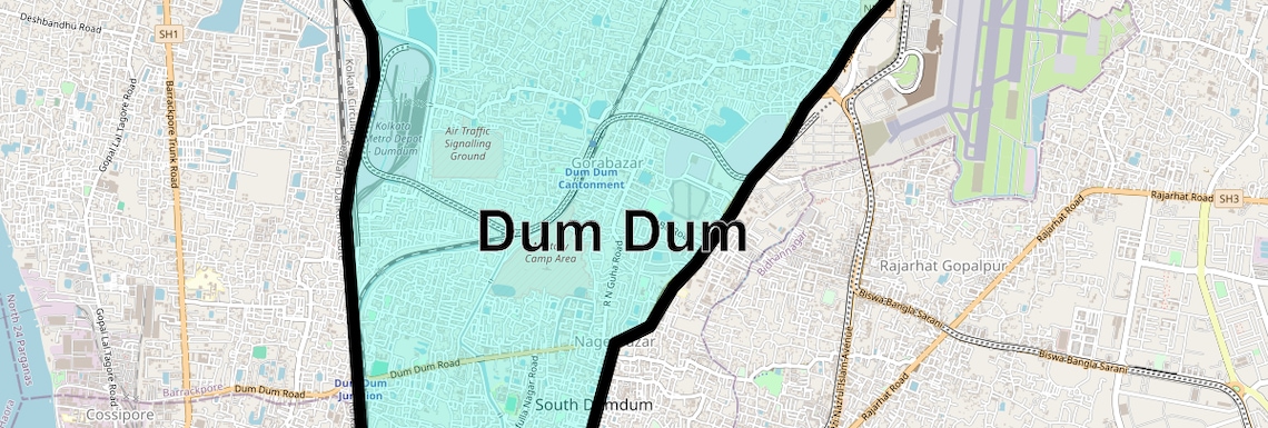 Location Map of Dum Dum, Kolkata