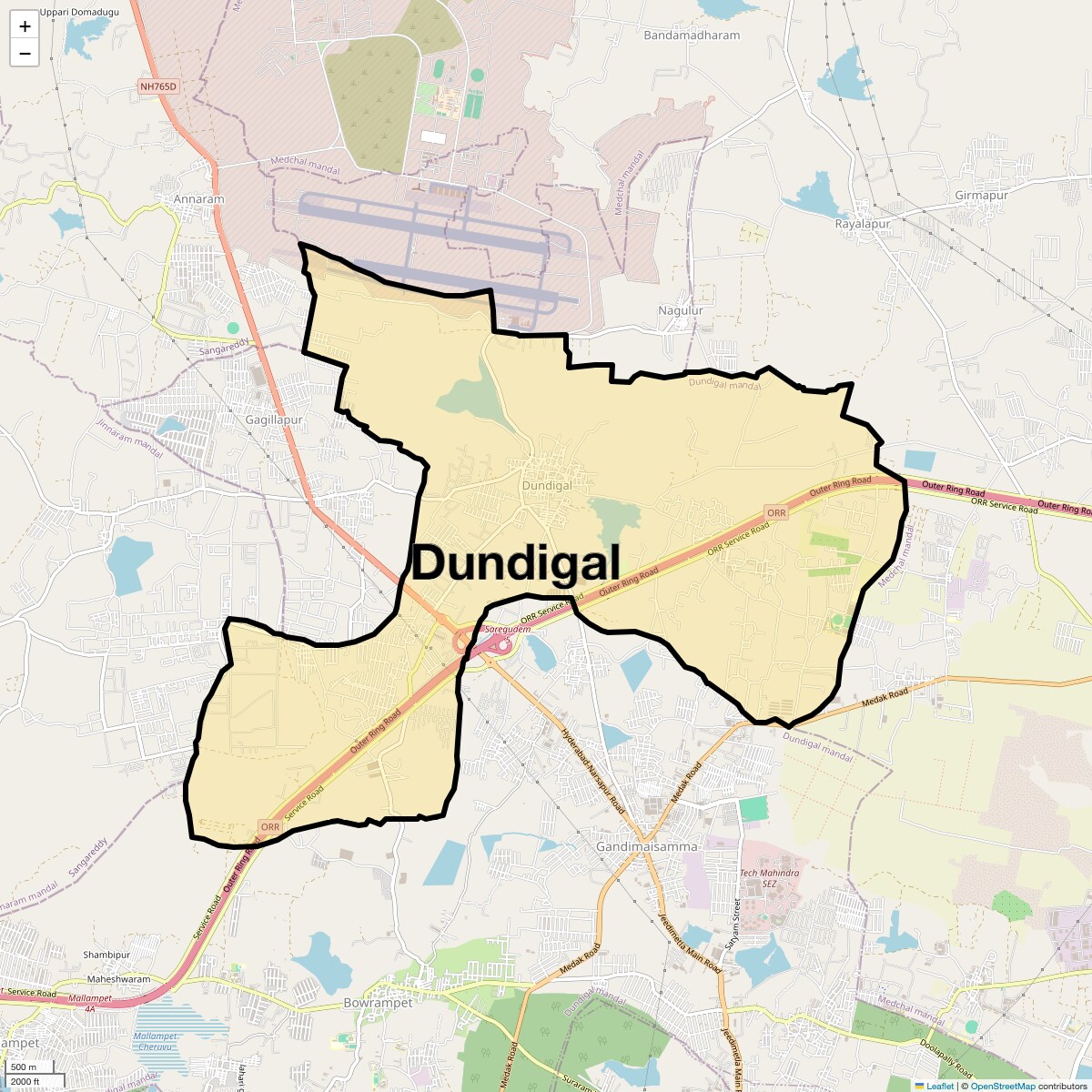 Check Time Travel of Dundigal, Hyderabad