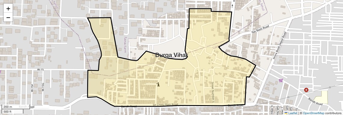 Location Map of Durga Vihar, Delhi