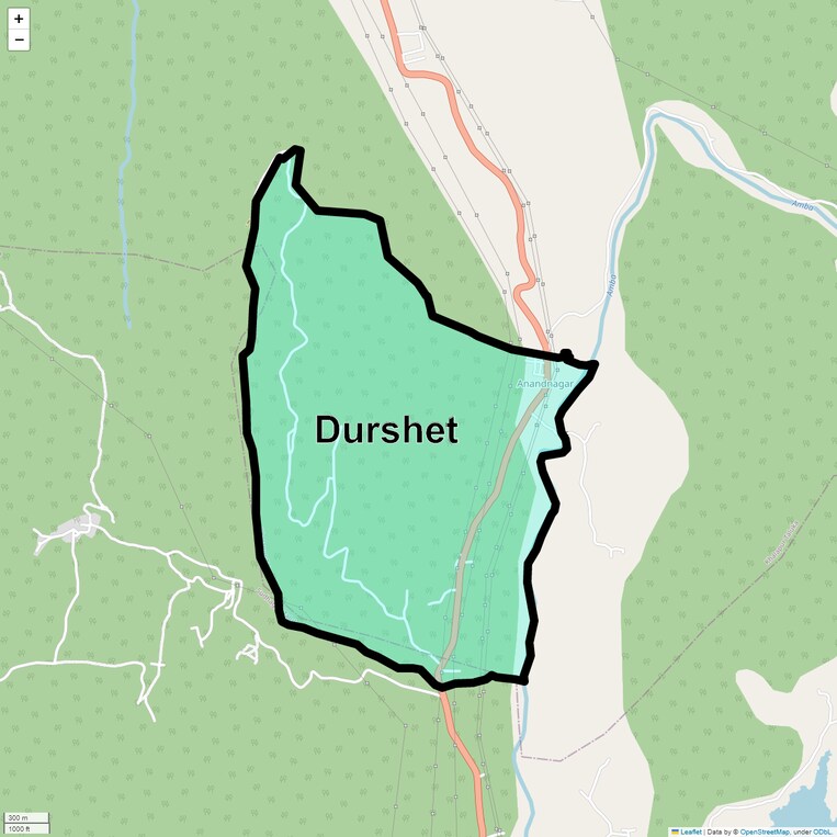 Location Map of Durshet