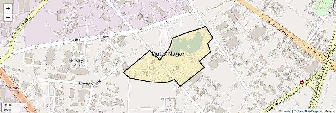Location Map of Dutta Nagar, Pune